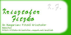 krisztofer fitzko business card